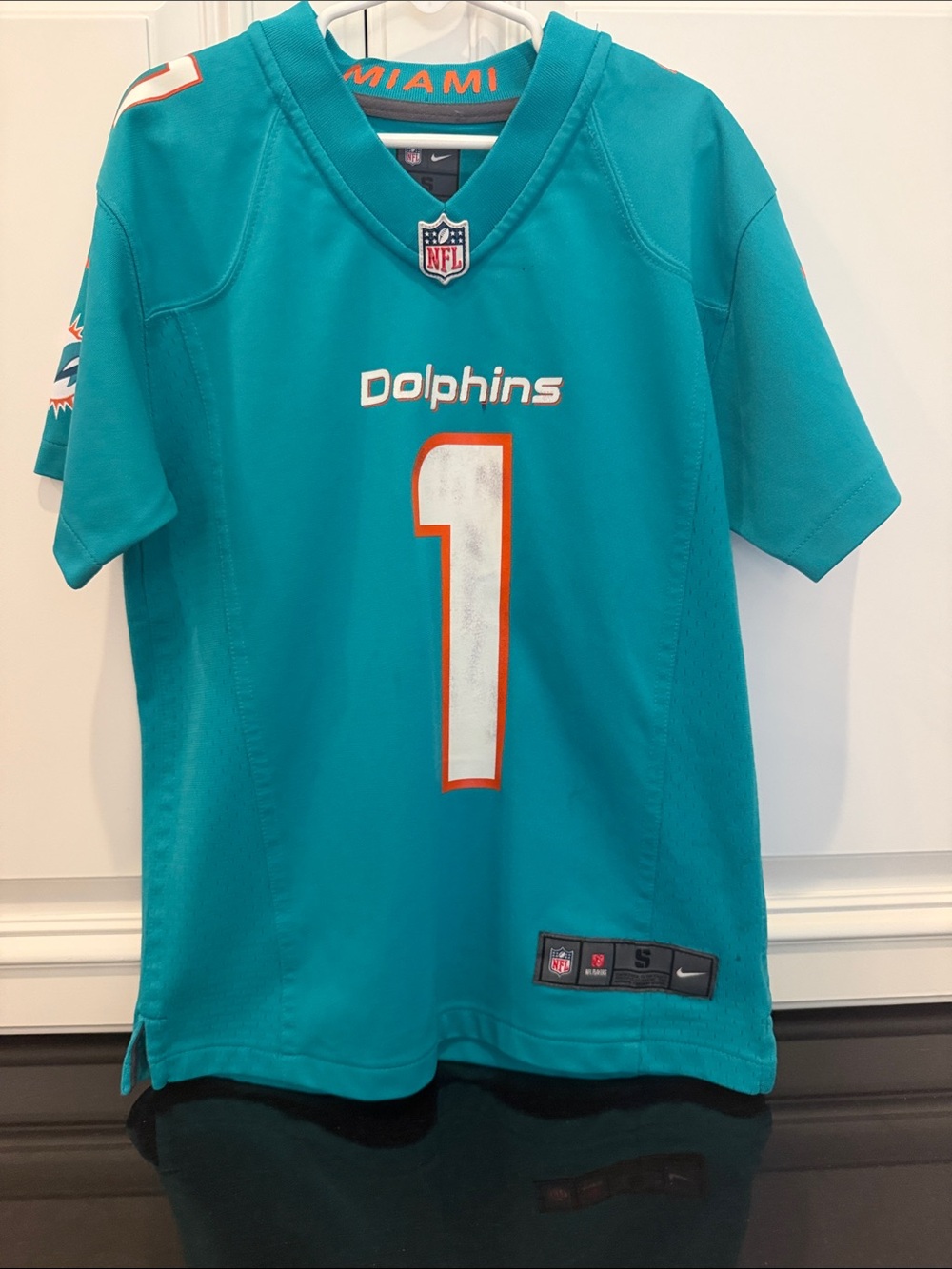 Nike Miami Dolphins Youth Jersey in Teal with Orange & White Accents authentic